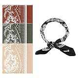 LUTER 4 Pzs 70x70cm Pañuelo de Seda Bandanas de Satén para el Cabello Pañuelos de Pelo Cuadrados Suaves para Mujeres Niñas