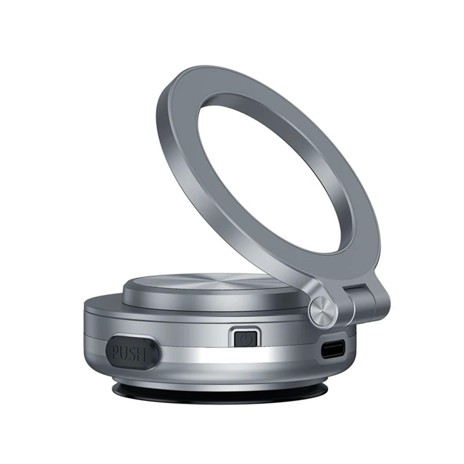 Accesorios Coche Supporto Telefono Auto Supporto girevole pieghevole con ventosa magnetica per vuoto Rotazione a 360 ° per supporto per telefono elettrico con supporto girevole sottovuoto(Silver)