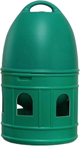 Bebedor de agua para pájaros, codorniz, paloma, pollo, periquito, loro, paloma, dispensador de agua, alimentador, contenedor de agua, color verde, 5L