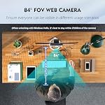 TOALLIN 2K QHD Webcam with Windows Hello, Facial Recognition Web Camera, 5 Million Pixels, Auto-Focus Computer Camera, USB Webcam with Microphone & Privacy Shutter