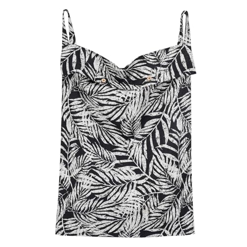 HSOFTIFY Linen Hanging Laundry Bag, 100% Linen Leaf Print Over The Door Laundry Hamper with Buttons and Zipper, Space Saving Door Hampers for Laundry Dirty Clothes Home Travel, Black, 19.7x27.5inches