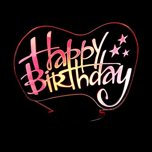 Preisvergleich Produktbild Mehrfarbige dreidimensionale fröhliche Dekoration 3D Tischlampe Kindergeschenk visuelle LED USB USB Illusion Atmosphäre Farbe erstaunlich / intelligente Nachttischlampe