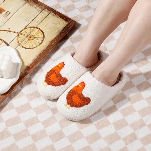 Image of Cute Animal Slippers for Women Man Cartoon Animal Slippers for Woman Fuzzy Memory Foam Winter Warm Fluffy Shoes