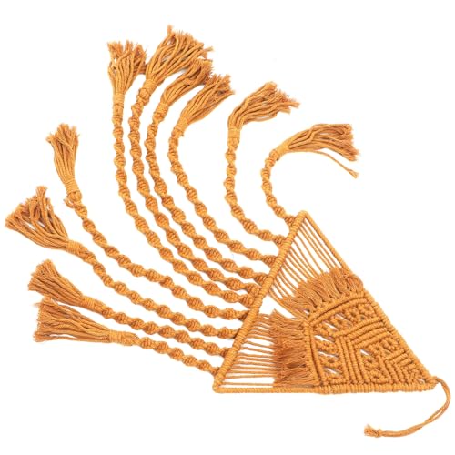Tapiz de macramé triangular colgante de pared para decoración del hogar estilo boho 2