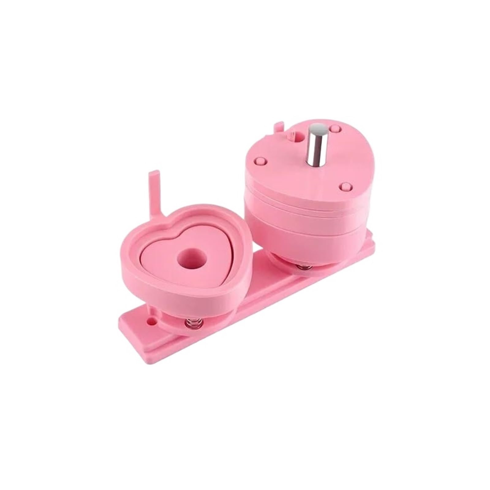 Maszyna do odznak, Forma Na Odznakę W Kształcie Serca Do Maszyny Robienia Guzików Stylu Suwaka, Zestaw Rękodzieło DIY(Pink)