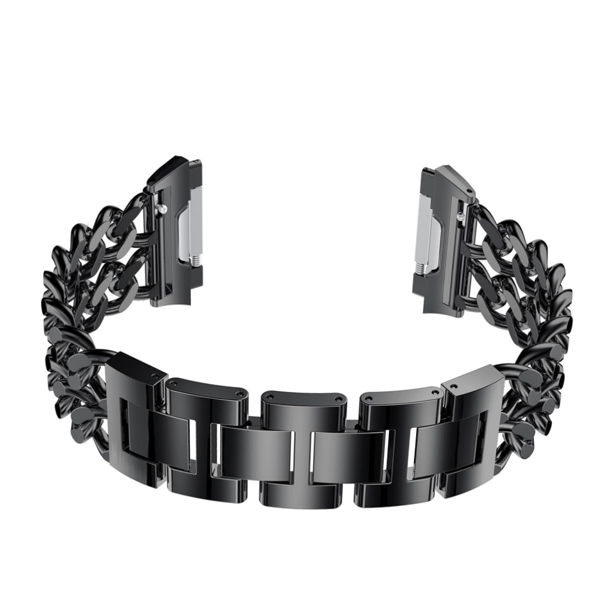 HEMOTON Inoxydable Bande Noir Oens Noir Fi Anti Rouille Bracelets Comdum Lisse Crna Confortable Réglable Bracelet Habillé Solide En Alliage De Zinc Denim Chaîne