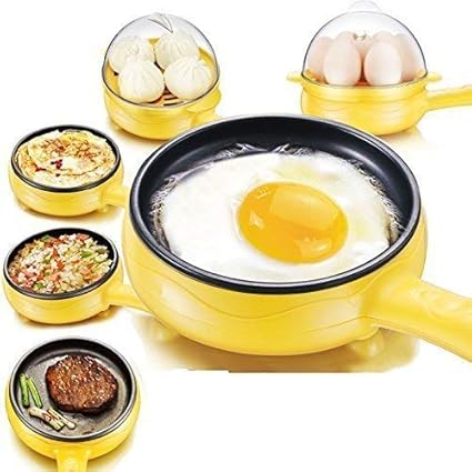 2 in 1 Electric Egg Boiler Steamer Omelette & Frying Pan