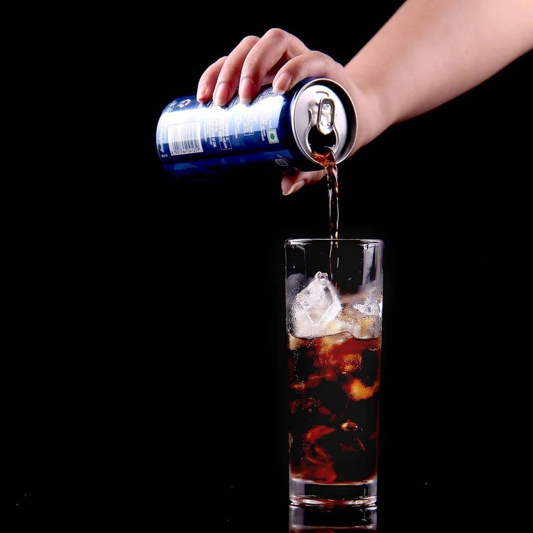 NVRA Premium Juice/Water Glass Set of 6 | 300ml Classic Highball Tumbler | Glasses for Drinking Juice, Milkshake, Beer, Cocktail, Coke, Lassi, Soda (Hexagonal, 6) 2