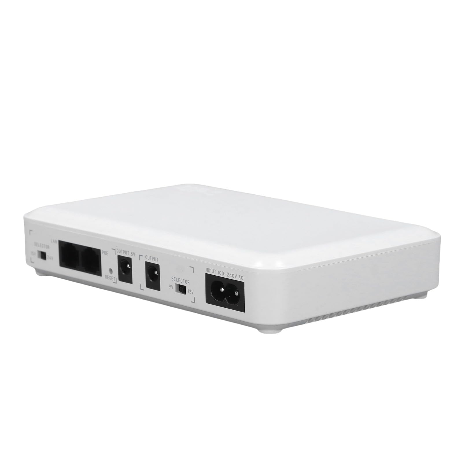 Kavolet Mini UPS con Batería de Respaldo USB, Mini UPS Pequeño, Fuente de Alimentación Ininterrumpida 8000 MAh, Salida PoE 5 V, 9 V, 12 y 24 con Indicador Inteligente y (Enchufe Europeo)