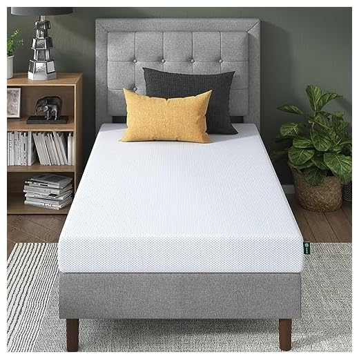 ZINUS 6 Inch Green Tea Cooling Gel Memory Foam Mattress / Cooling Gel Foam / Pressure Relieving / CertiPUR-US Certified / Bed-in-a-Box, Twin
