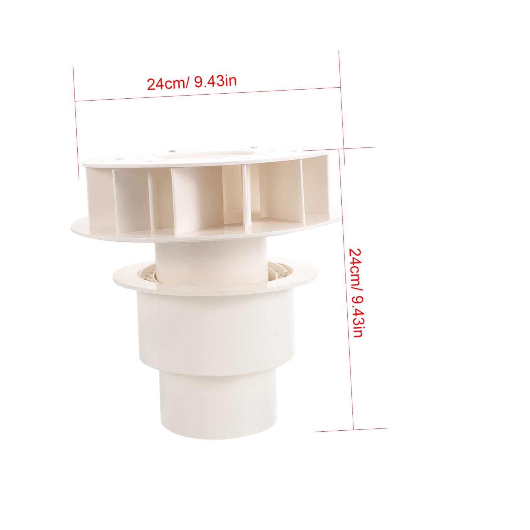 Angoily Bajante de Canalón de Lluvia Filtro de Pvc Blanco, Sistema de Drenaje Lateral Principio de Sifón Mantenimiento para Canalones de Agua