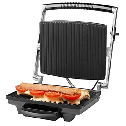 MEDION MD 16832 Kontaktgrill/Panini Grill (1.800 Watt, Antihaftbeschichtung, Temperaturkontrolle, Öl-Auffangschale… – Bild 3