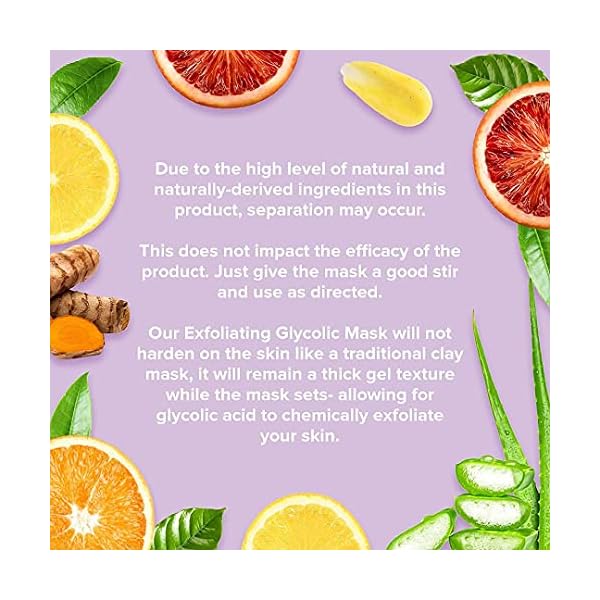 InstaNatural-Exfoliating-Glycolic-Face-Mask-Facial-Scrub-Blackhead-Treatment-for-Brightening-and-Exfoliation-with-Turmeric-Vitamin-C-Natural-AHA-Enzyme-Exfoliant-for-Scars-Glowing-Skin InstaNatural Exfoliating Glycolic Acid Face Mask for Women & Men, Gentle Exfoliator, Pore Minimizer, Anti Aging, Blackhead Remover, Acne Facial Treatment with Vitamin C and Turmeric, 2 Fl Oz