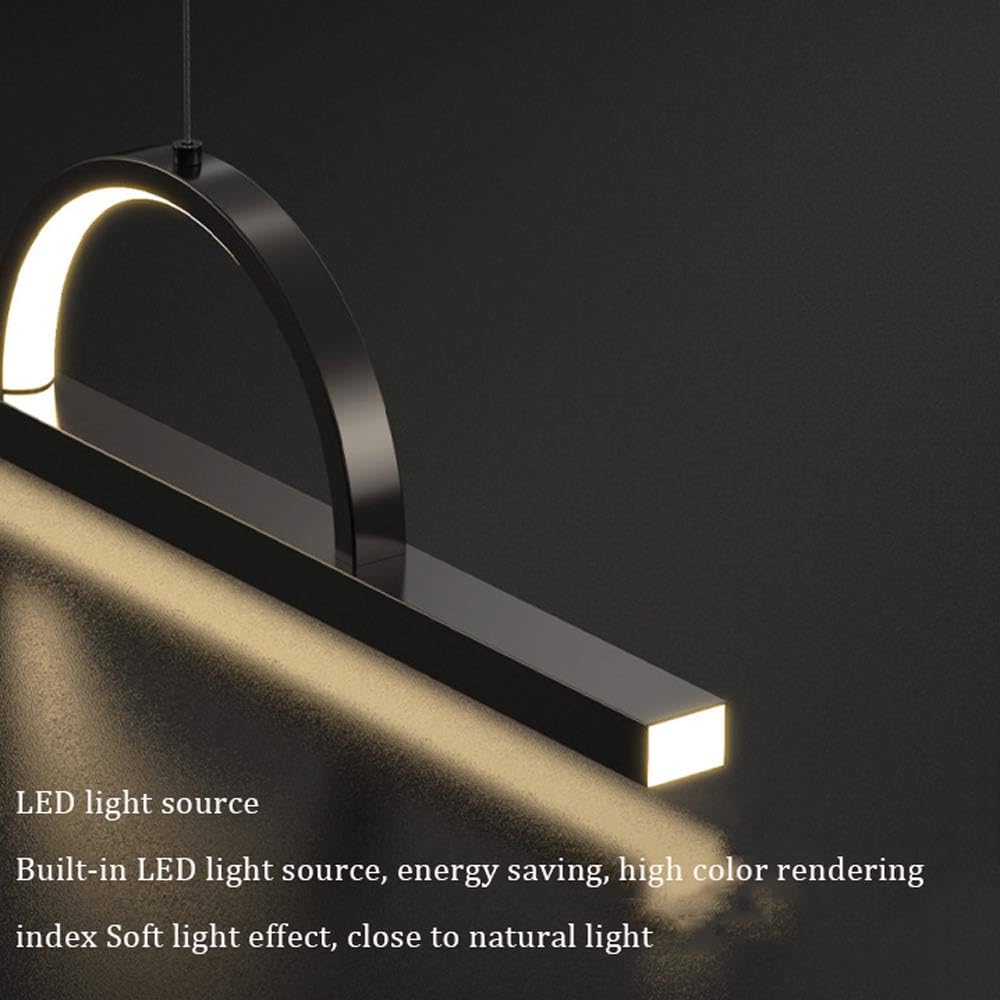 Lampy Wiszące LED Złota Miedź Liniowa Wyspa Jadalnia Światła LED Ściemnianie Liniowy Żyrandol Kompatybilny ze Stołem Do Jadalni Stół Bilardowy s