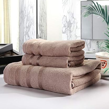 Smallboutique 3-teiliges Handtuch-Set Bambusfaser-Handtuch-Badetuch-Set (1x Badetücher, 2X Handtücher) Geschenkpaket… – Bild 3