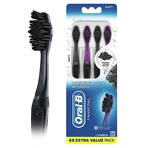 Image of Oral-B Charcoal Toothbrushes, Soft 4ct