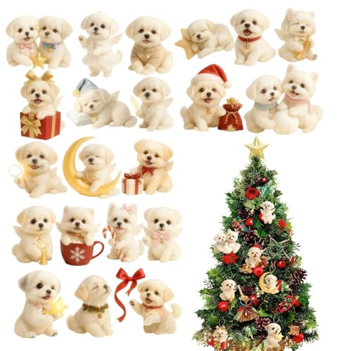 Adventskalender für Weihnachten 2025 | Sammlerstück 2025 | 2D-Anhänger | Rückwärts-Anhänger für Hundeliebhaber, für Wand, Fenster, Party, Auto, Innentasche, Schlafzimmer