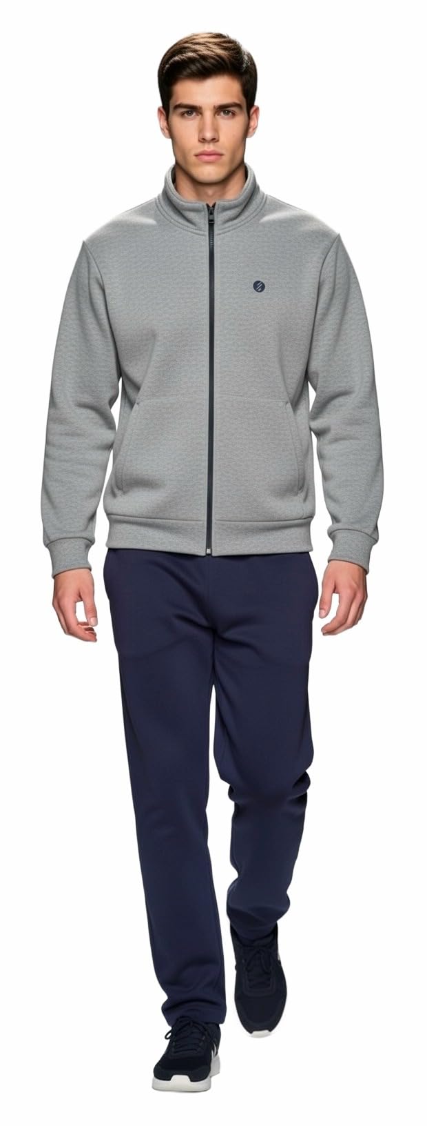 NOTTINGHAM Pijama de hombre de forro polar – Pijama de invierno de microfibra polar polar top térmico cálido muy suave, 219 Gray, M