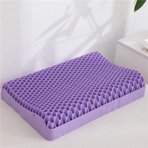 WWWL Almohada Sin presión Almohada TPE pectina Almohada de Cuello Almohada Gel Negro tecnología Almohada sin presión púrpura Cera Cuello Panal Almohadas Purple