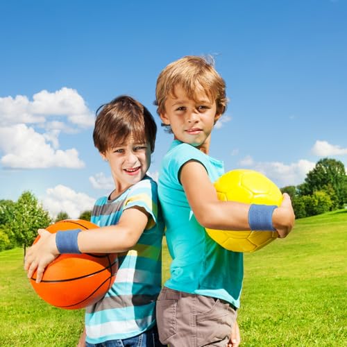 Image of Bememo 12 Pack Wristbands Sweatband for Women Men, Neon Colored Sport Wrist Bands, Tennis Football Basketball Sweatbands, Moisture Wicking Arm Bands for Working Out