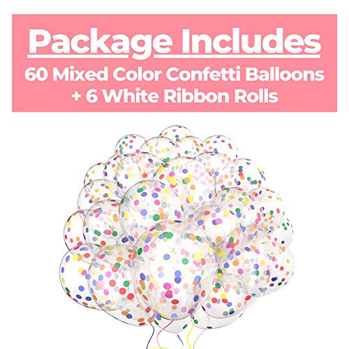 image for Dandy Decor by Ko & Co 60 Pack Dandy Decor Rainbow Confetti Balloons w