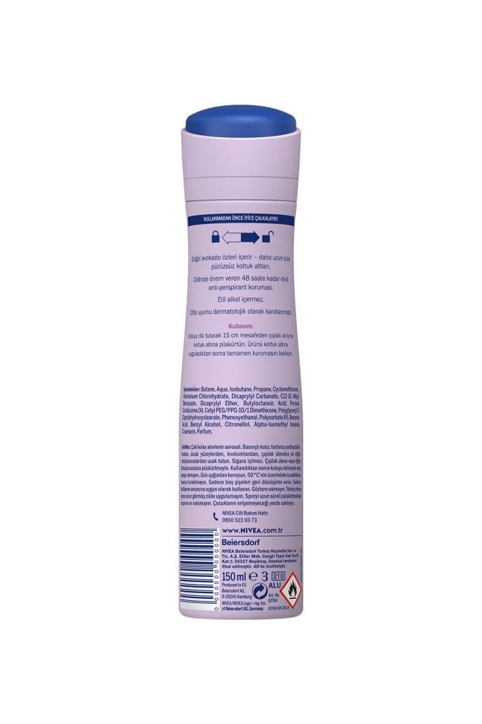 NIVEA Kadın Sprey Deodorant Double Effect 48 Saat Anti-perspirant Koruma 150ml x 2 Adet,Pürüzsüz Koltuk Altı