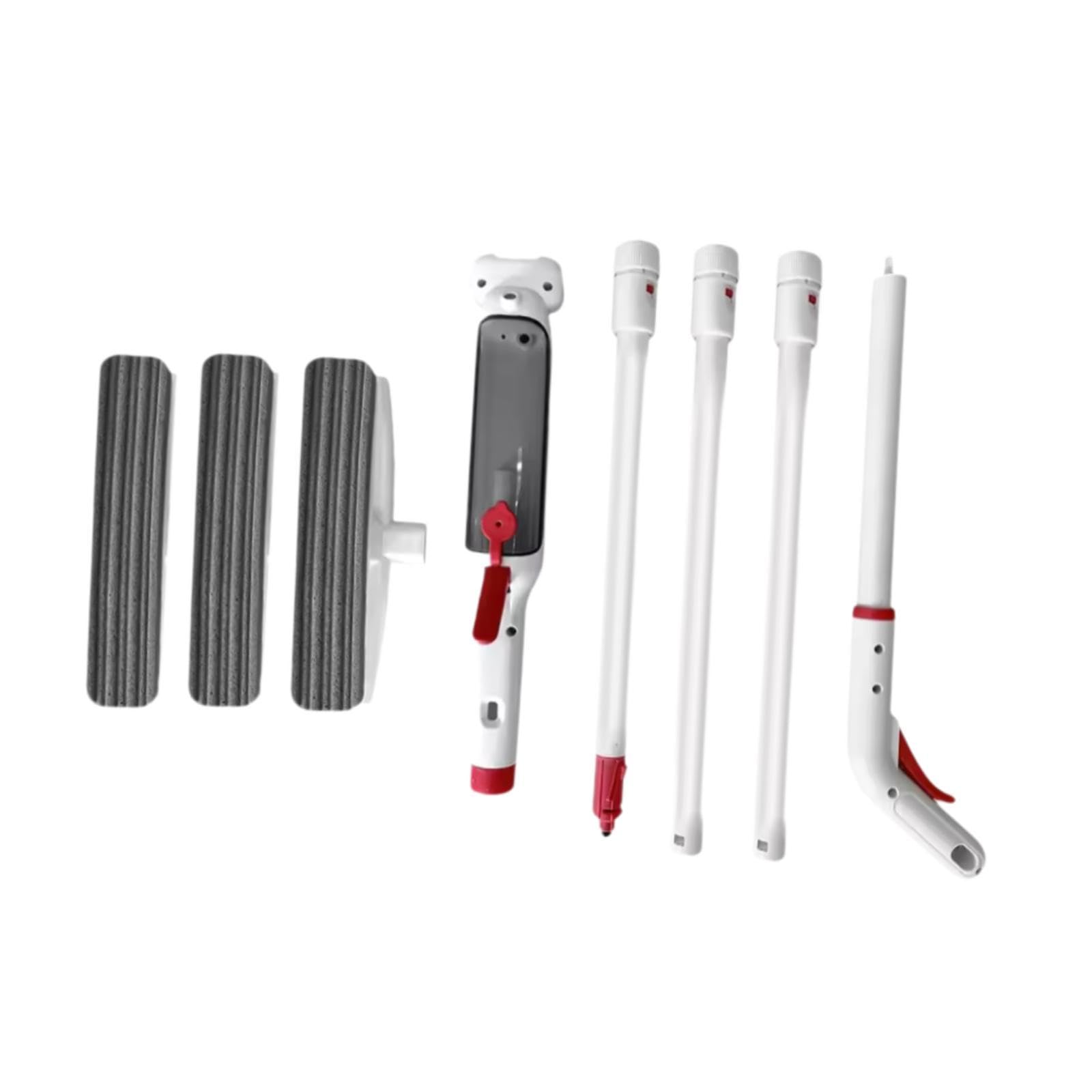 KESOTO Kit de Limpieza para Ventanas, Herramienta de Lavado, Limpiacristales para Interiores Y Exteriores, 24 Cm X 190 Cm