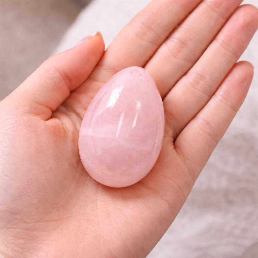 Amazon.com: Natural Rose Quartz Crystal Egg, Handcrafted