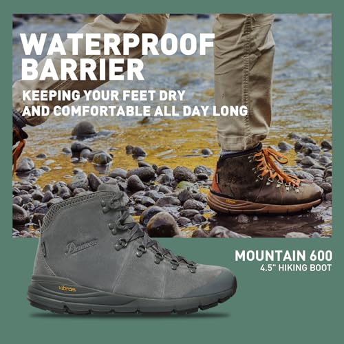 Image of Danner Mountain 600 Leaf Gore-Tex Hiking Boots for Men - Ortholite Tripe Density Footbed - Waterproof Quick Dry Barrier - Vibram SPE Midsole - Full Grain Leather Upper - Traction Outsole