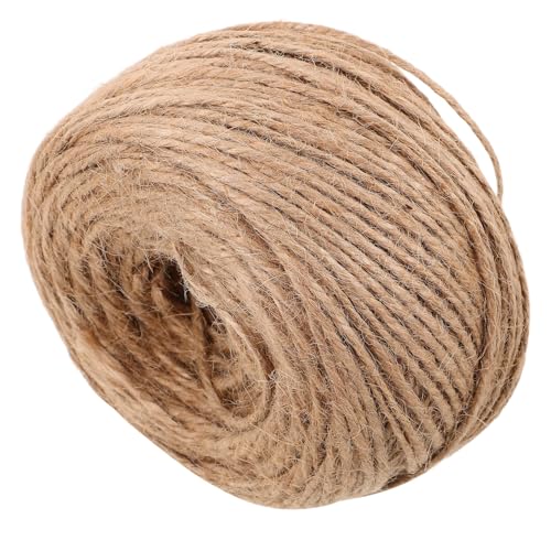 POPETPOP Hilo De Yute Natural: 2 Mm, 100 M De Largo, Ideal para Manualidades, Jardinería, Crochet, Tejido, Macramé Y Decoración.