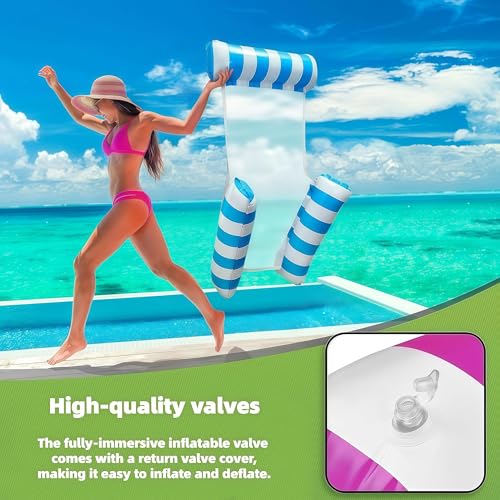 Image of 3 Pack 300 LB Pool Floats,Inflatable Pool Float Chair for Adults Swim Floating Party Vacation Fun and Rest