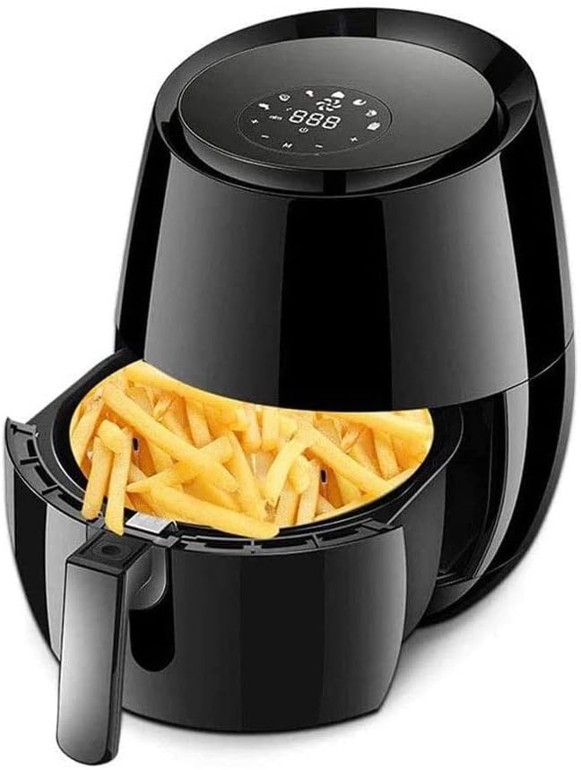 Air Fryer 5.2L Smart Electric Hot Airfryer Oven 1400W Large Capacity Multifunction Health Fryer with LCD Digital Screen and Nonstick Frying Pot