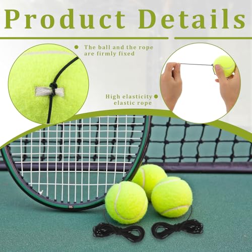 3 Stück Twistball Ersatzball,Ball Mit Schnur,Tennisball Mit Schnur,Tennisball An Schnur, Elastischer Twistball Ersatzball,Für Tennistrainer, Tennisbälle Mit Schnur Für Erwachsene, Anfänger, Training