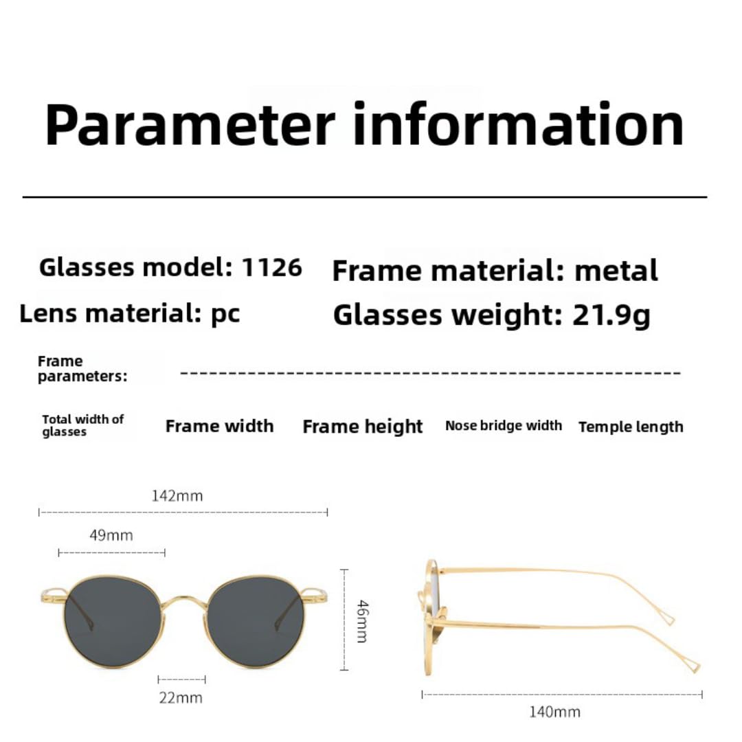 Ultraleichte polarisierte Sonnenbrille aus reinem Titan für Damen und Herren im Retro-Stil