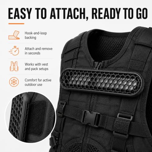 Chaleco con ventilador set almohadillas aire para evitar calor y dolor de espalda 7