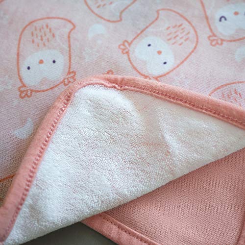 Image of Clean & Cuddly 6-Pack Terry Washcloth Set for Baby Girl- Pink Owl - EDI