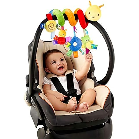 Uonlytech Baby Crib Hanging Rattles Toys, Car Seat Toy Hanging Rattles Spiral Stroller Crib Cot Toy Spiral Toy Pram Hanging for Babies Boys and Girls Cover