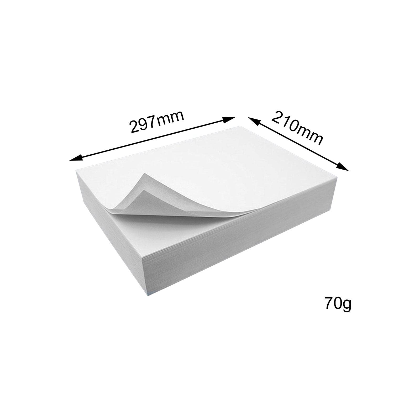 Generic 500 Feuilles Papier Imprimante Papier Double Face Papier Bureau Papier Impression Lisse Bois pour Utilisation Maison École Travail, 70G