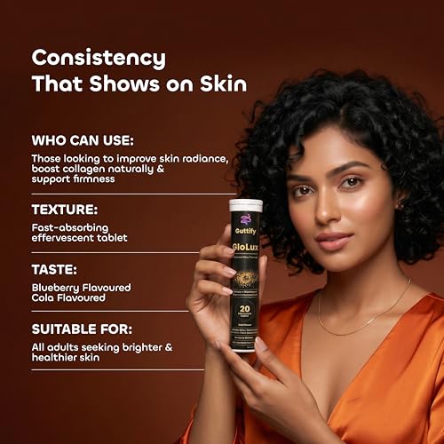 Image of L-Glutathione 500mg Effervescent Tablets | Supports Skin Whitening, Glow & Anti-Aging | Hyaluronic Acid + Vitamin C + Vitamin E | Sugar-Free Skin Brightening Supplement for Women | 20 Tablets (Glolux Cola)