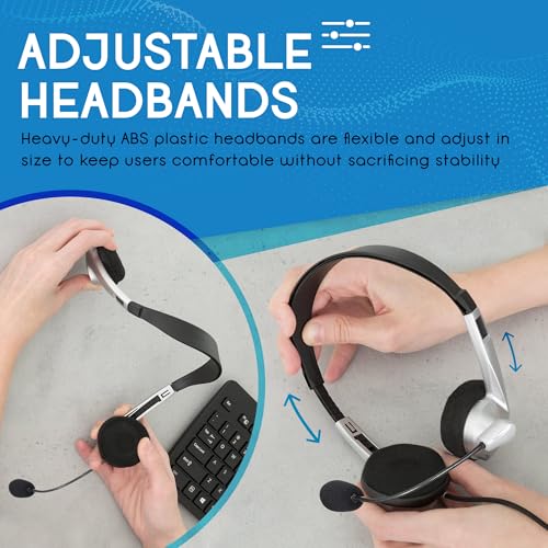 Image of Egghead EGG-IAG-1007TRSS-10-PK-SO Mobile-Ready Multimedia Headset, Black /Silver (Pack of 10)