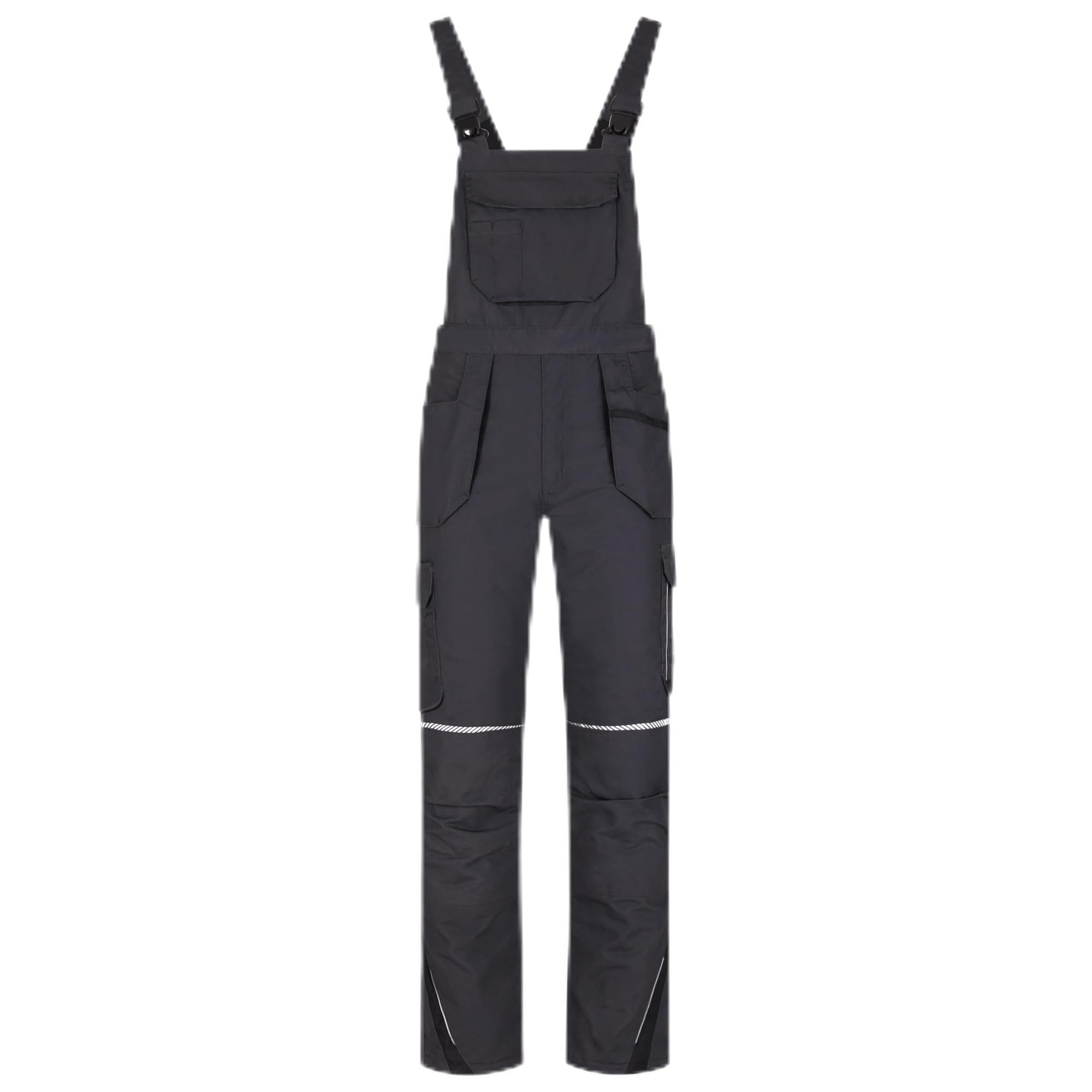 BWOLF Drift Ice - Peto de trabajo para hombre, invierno, con peto, impermeable, reflectante, con muchos bolsillos