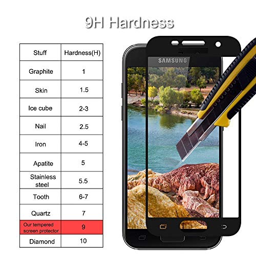 Image of Screen Protector for Samsung Galaxy A7 (2017) (Black) Tempered Glass Edge-to-Edge 6D Screen Guard With Installation Kit