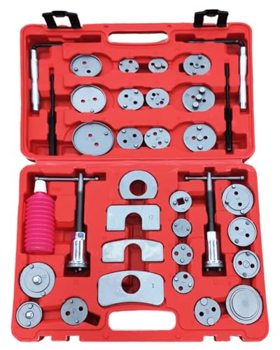 BOOMSTART Set di 35 pezzi di ripristino del pistone del freno, strumento di ripristino, pinza del freno, pistone del freno per auto