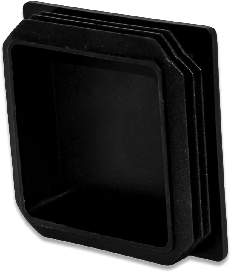 Flyshop 80 x 80 mm, 3.15" x 3.15" Black Plastic Hole Plugs Square Tubing End Caps Tube Inserts Durable Furniture Glide for Chair Table Stool Leg 8 Pack