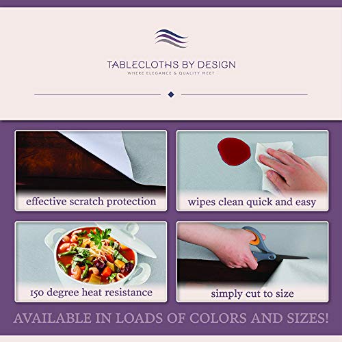 Luxury Table Protector Pad, 2 In 1 Table Pad + Great Looking Tablecloth - Heat Resistant, Spill & Stain Proof - Flannel Backing (54X90, Ivory - Square) #TOP5