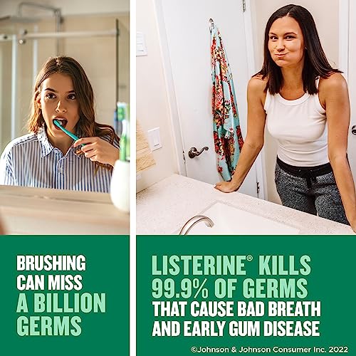 Listerine Freshburst Antiseptic Mouthwash for Bad Breath, Kills 99% of Germs That Cause Bad Breath & Fight Plaque & Gingivitis, ADA Accepted Mouthwash, Spearmint, 500 mL - Image 5
