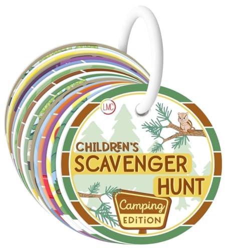 LMC Products Children's Scavenger Hunt: Camping Edition | Toddler Activities | Outdoor Games for 2, 3 Year Olds & Up | Toddlers Educational Activity | Kids Camp Scavenger Hunt Cards