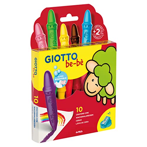 GIOTTO be-bè Crayons cire, Assortiment, 11 Unité (Lot de 1)