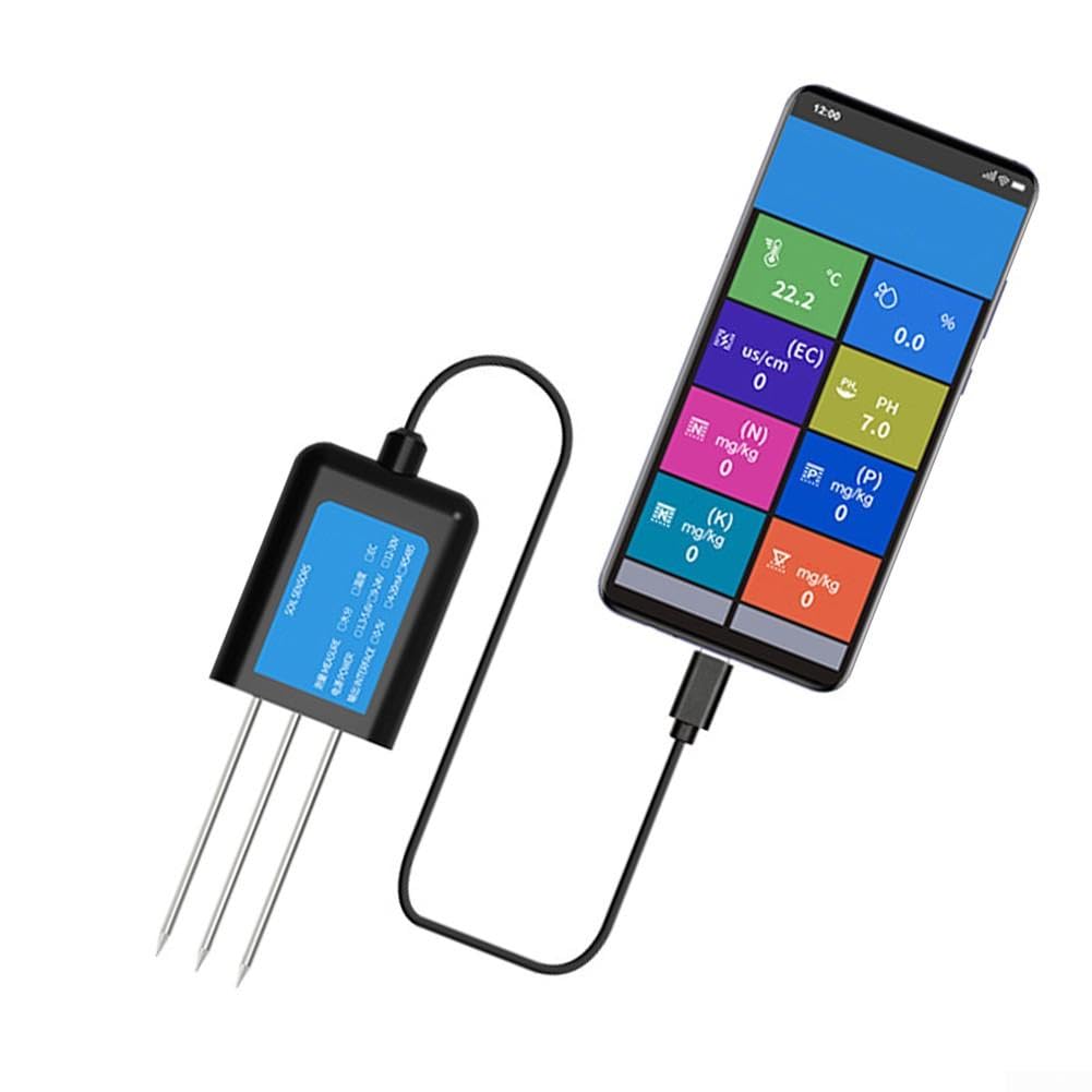 USB Misuratore di umidità terrestre resina epossidica robusto per | Pin design, facile da usare, dati in tempo reale, misurazioni precise, cura del giardino