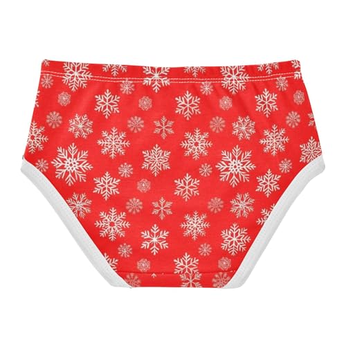 Cotton Toddlers Underwear Floral Snowflakes Red Little Girl Panties Print Underpants Briefs 2t2